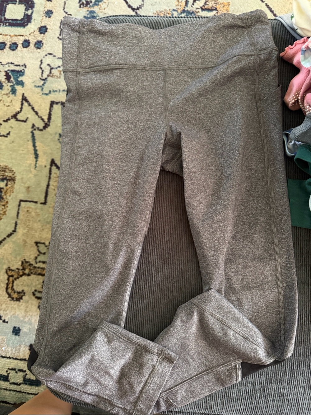 lululemon dark gray heather workout leggings